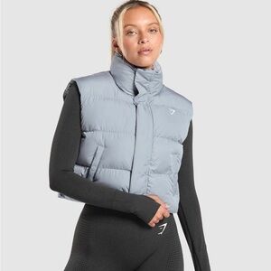 Gymshark Cropped Midi Gilet Puffer Vest
